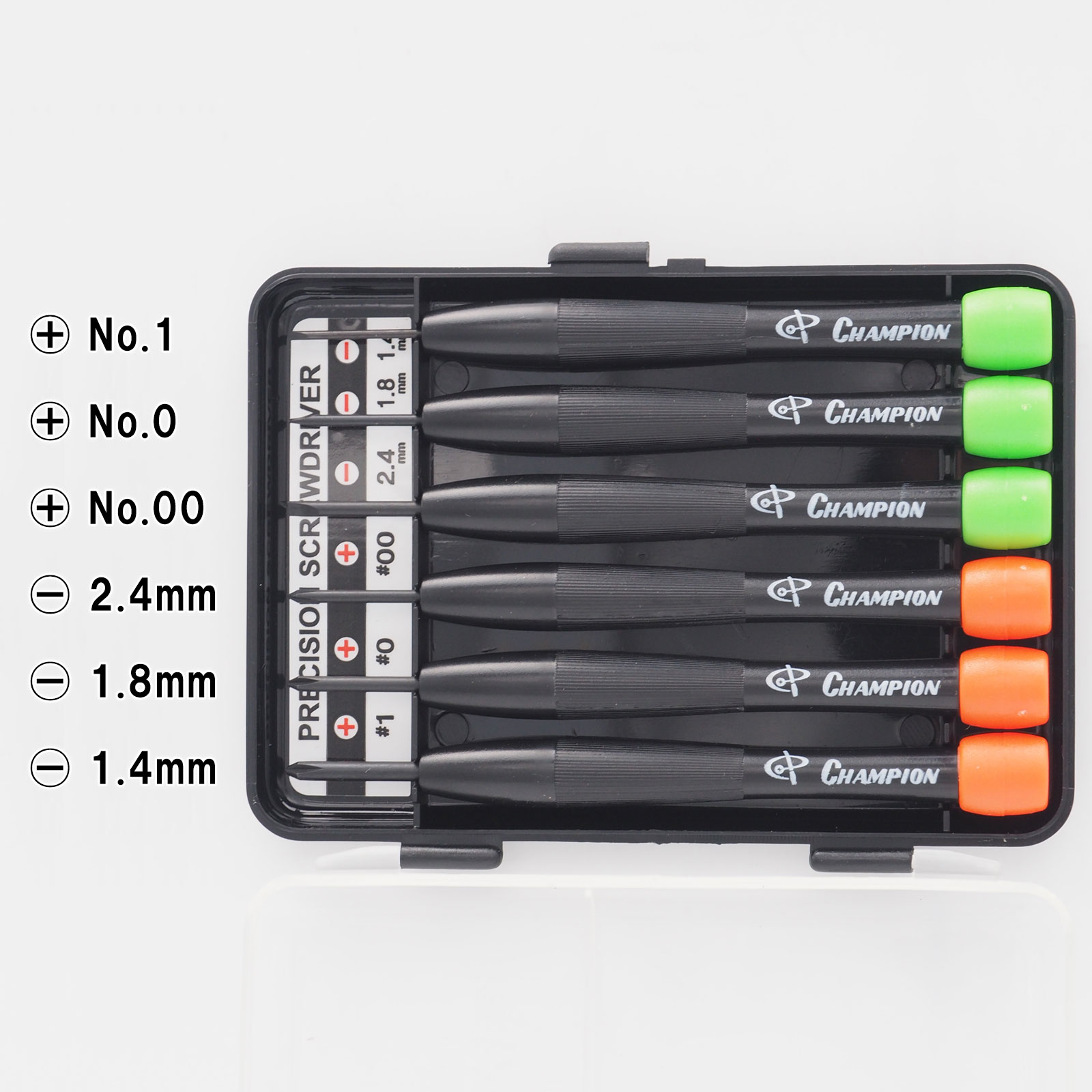 精密ドライバーセット 6本組 プラスチックハンドル No.C220-01